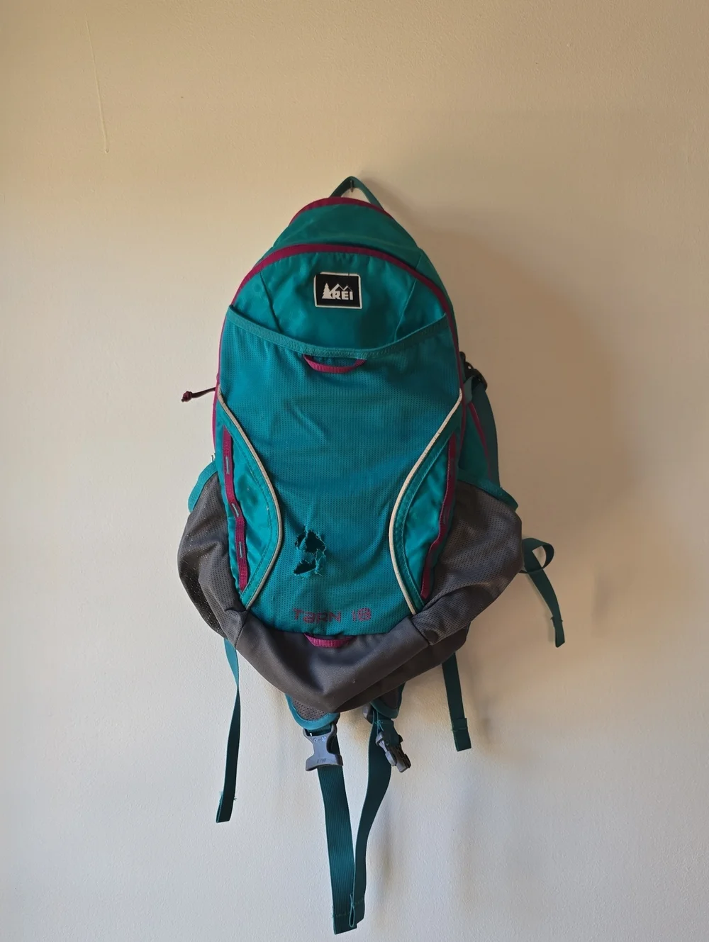 REI Tarn 18 Teal and Gray Daypack Backpack - Kids
